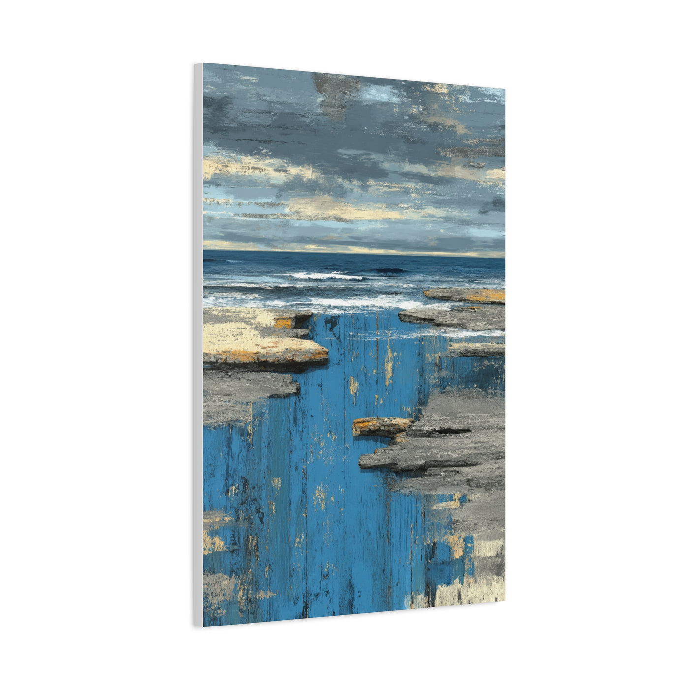 Coastal Horizon Abstract Seascape Wall Art & Canvas Print