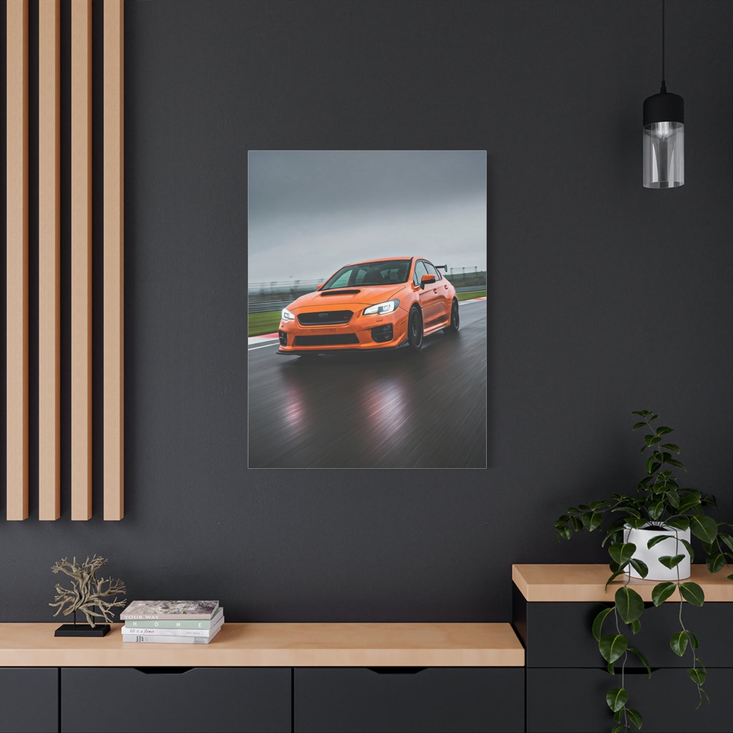 Subaru WRX STI Wet Circuit Rally Attack Wall Art & Canvas Prints
