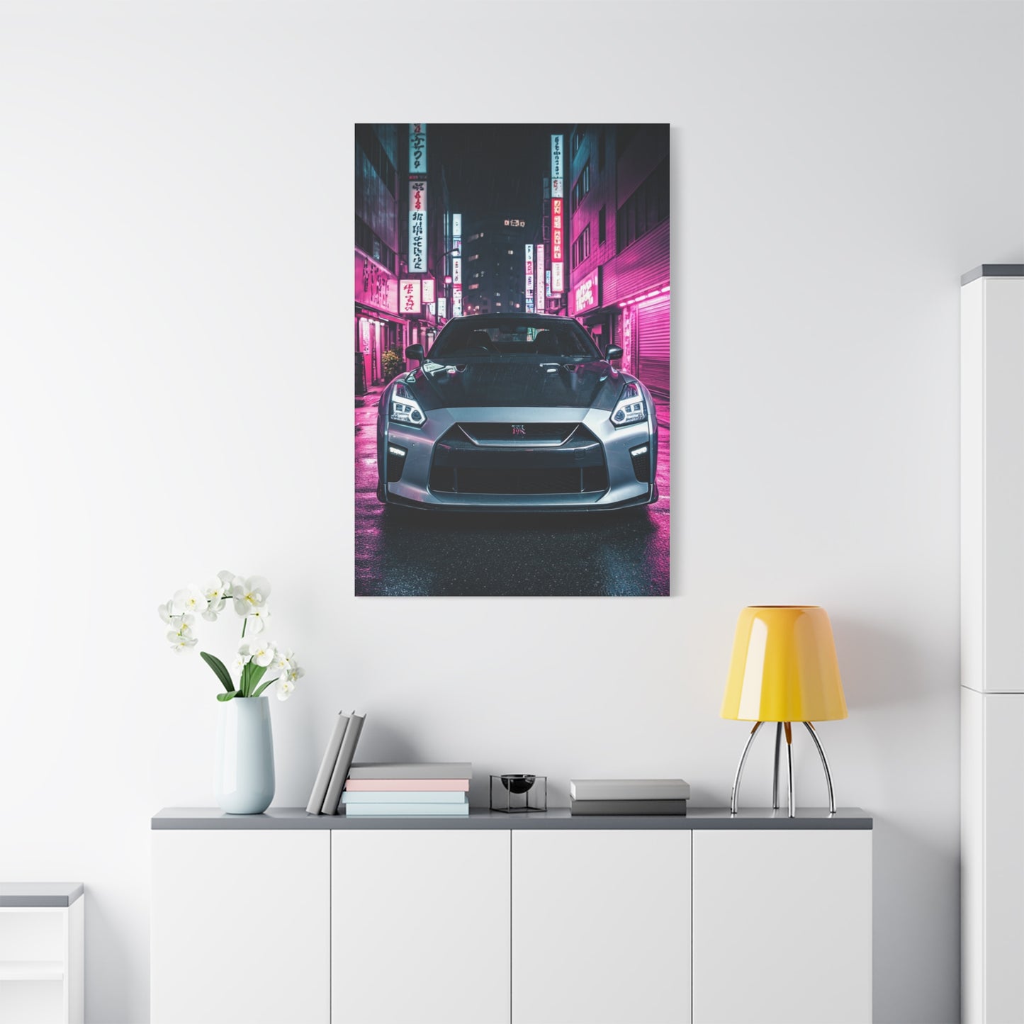 Nissan GT-R R35 Tokyo Neon Nights Wall Art & Canvas Prints