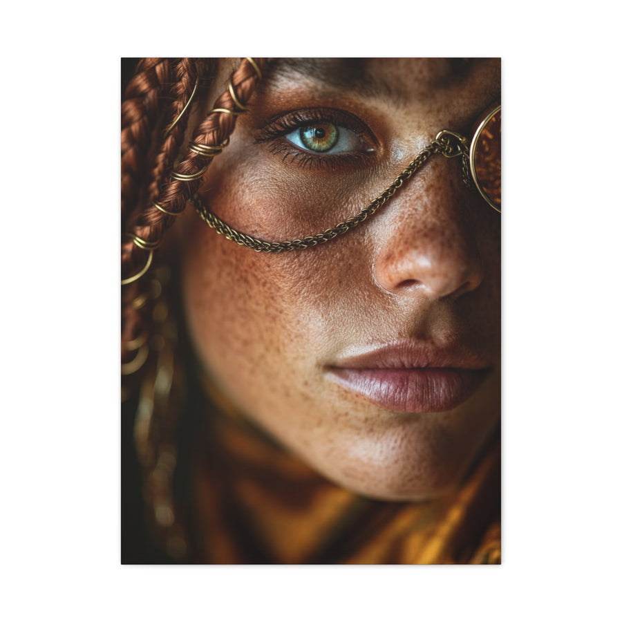 Braided Muse Antique Lens Portrait Wall Art & Canvas Print