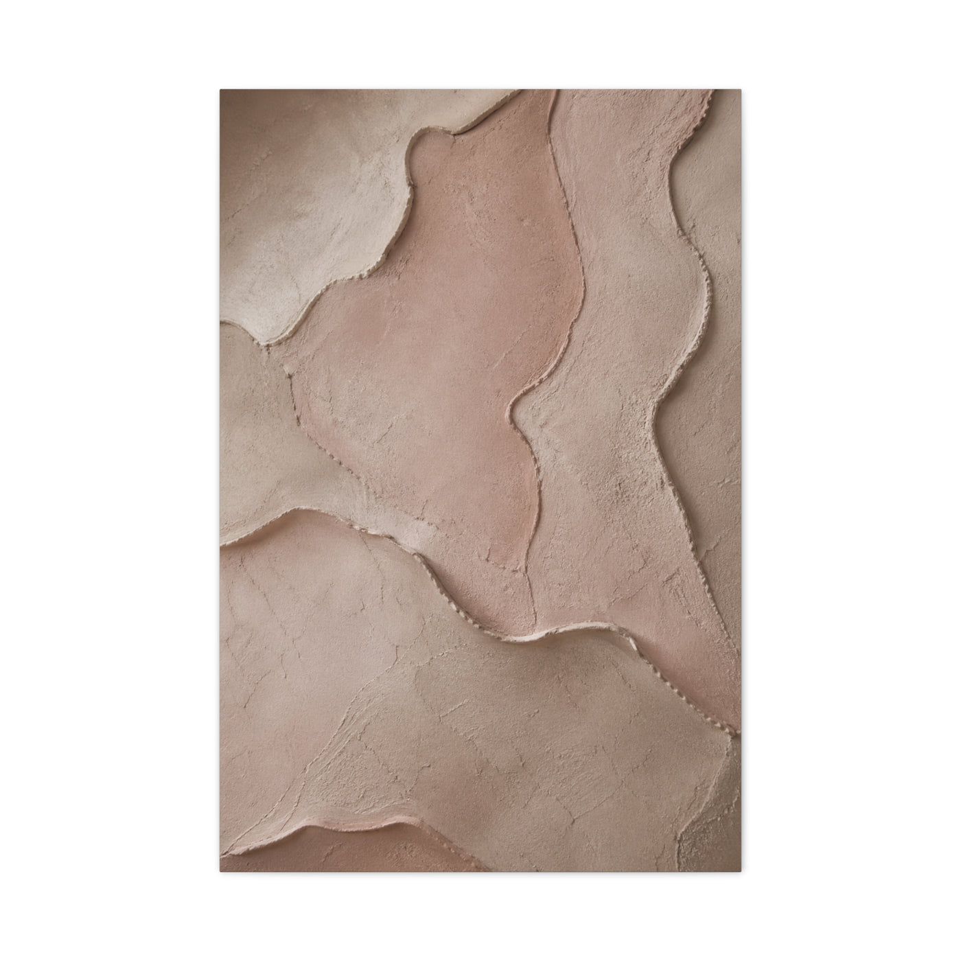 Wabi-Sabi Pink Blush Plaster Texture Wall Art & Canvas Print