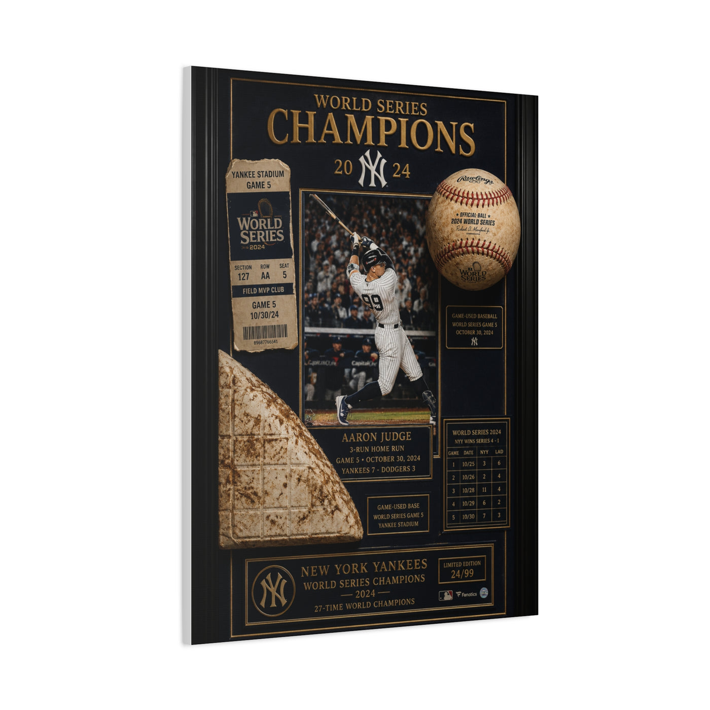 World Series Champions Yankees Memorabilia Wall Art & Canvas Print