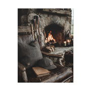 Old Caddie Chair Fireside Golf Still Life Wall Art & Canvas Print