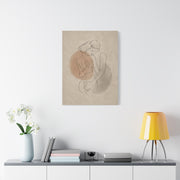 Minimal Line Couple Embrace Wall Art & Canvas Print