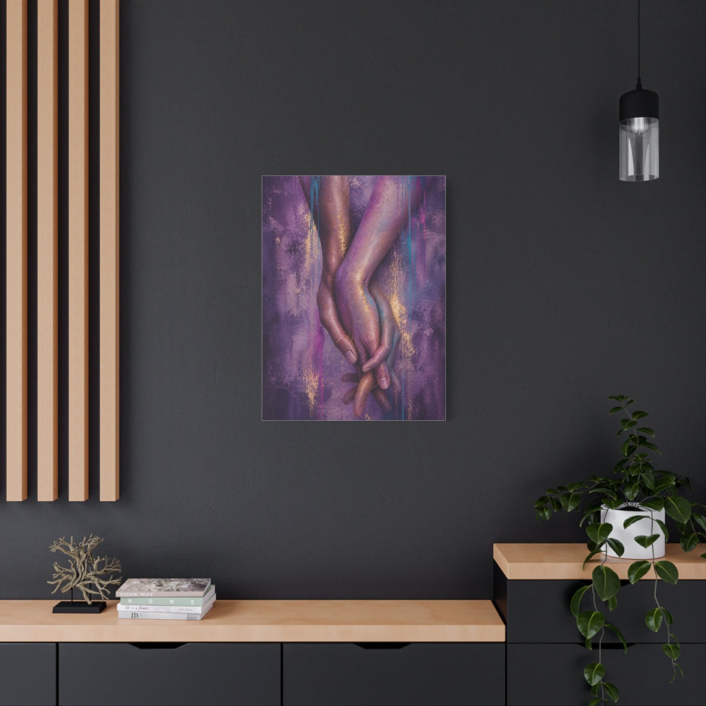 Intertwined Hands Abstract Emotion Wall Art & Canvas Print