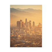 Los Angeles Golden Sunrise Skyline Wall Art & Canvas Print