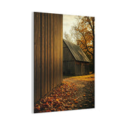 Autumn Path Beside the Old Barn Wall Art & Canvas Prints