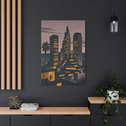 Retro Modern Skyline Dusk Wall Art & Canvas Print