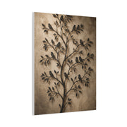 Minimal Metal Branch Birds Silhouette Trees Wall Art & Canvas Print