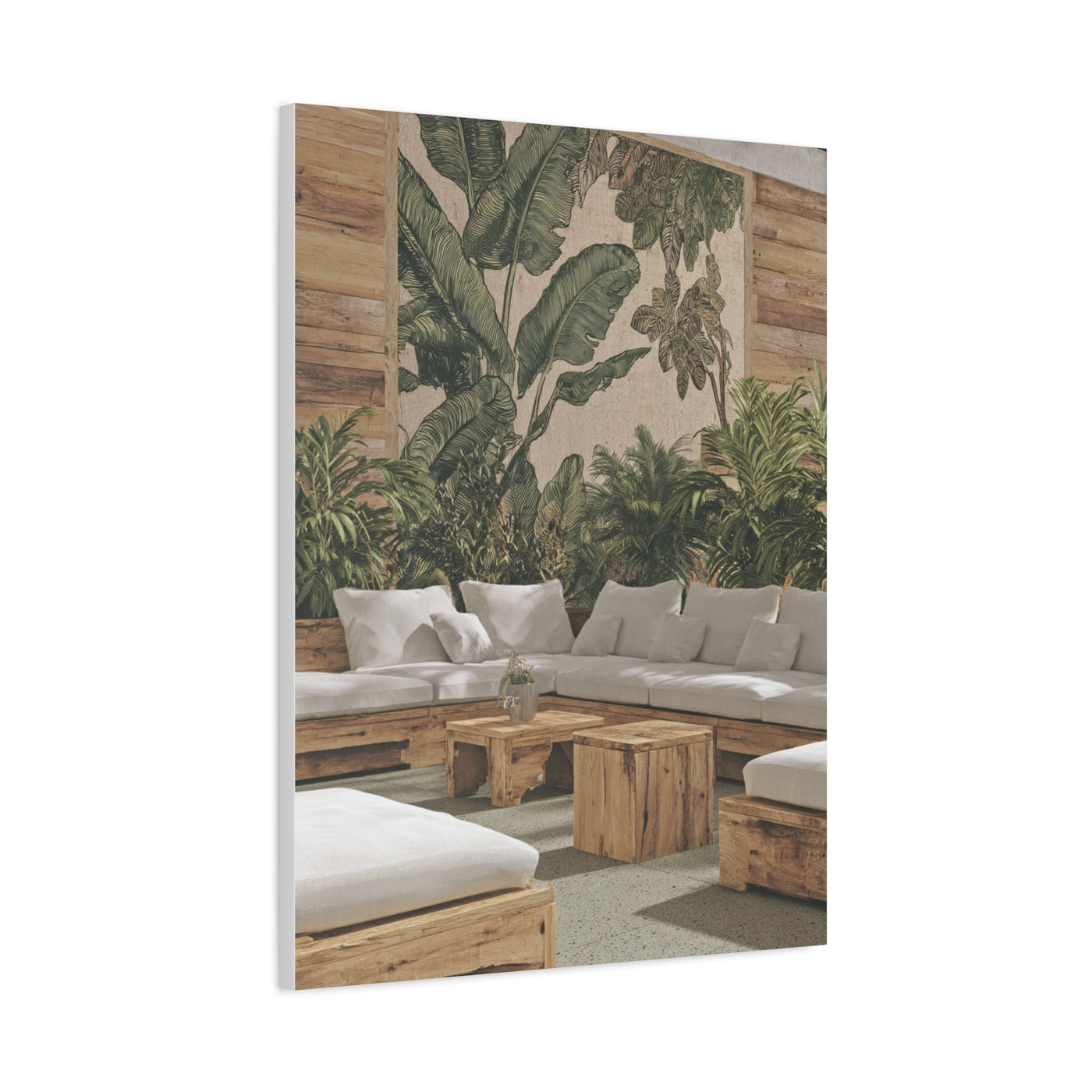 Tropical Flora and Fauna Resort Restaurant Wall Art & Canvas Print