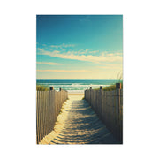 Sandy Fence Pathway to the Shore Wall Art & Canvas Prints