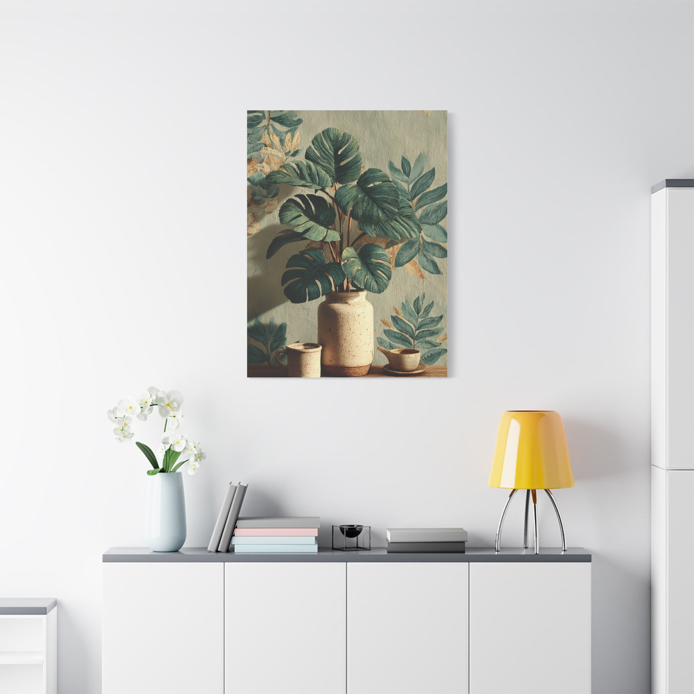 Tropical Green Botanical Still Life Wall Art & Canvas Print