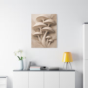 Minimalist Plaster Mushroom Relief Wall Art & Canvas Print