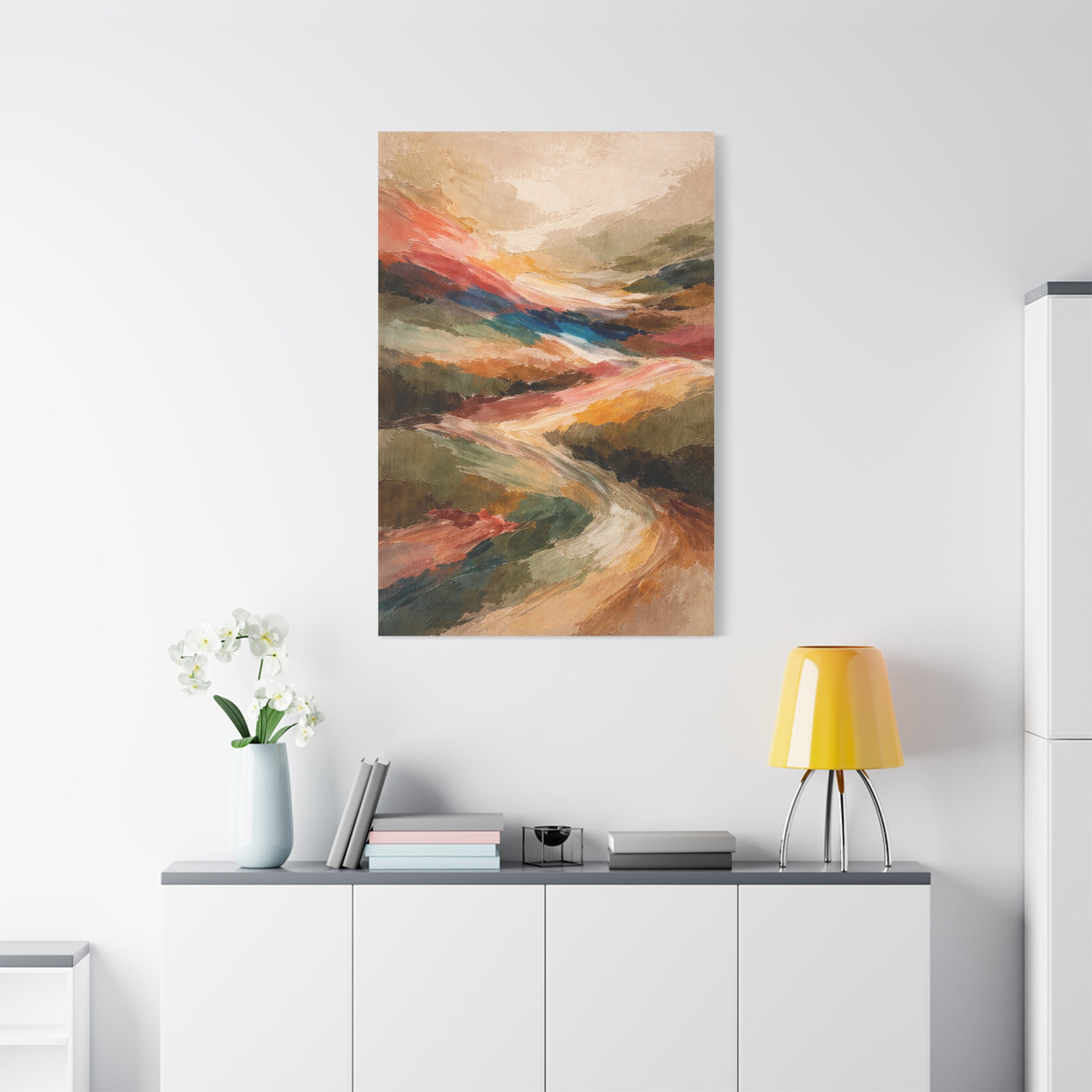 Warm Earthy Wabi-Sabi Abstract Landscape Wall Art & Canvas Print