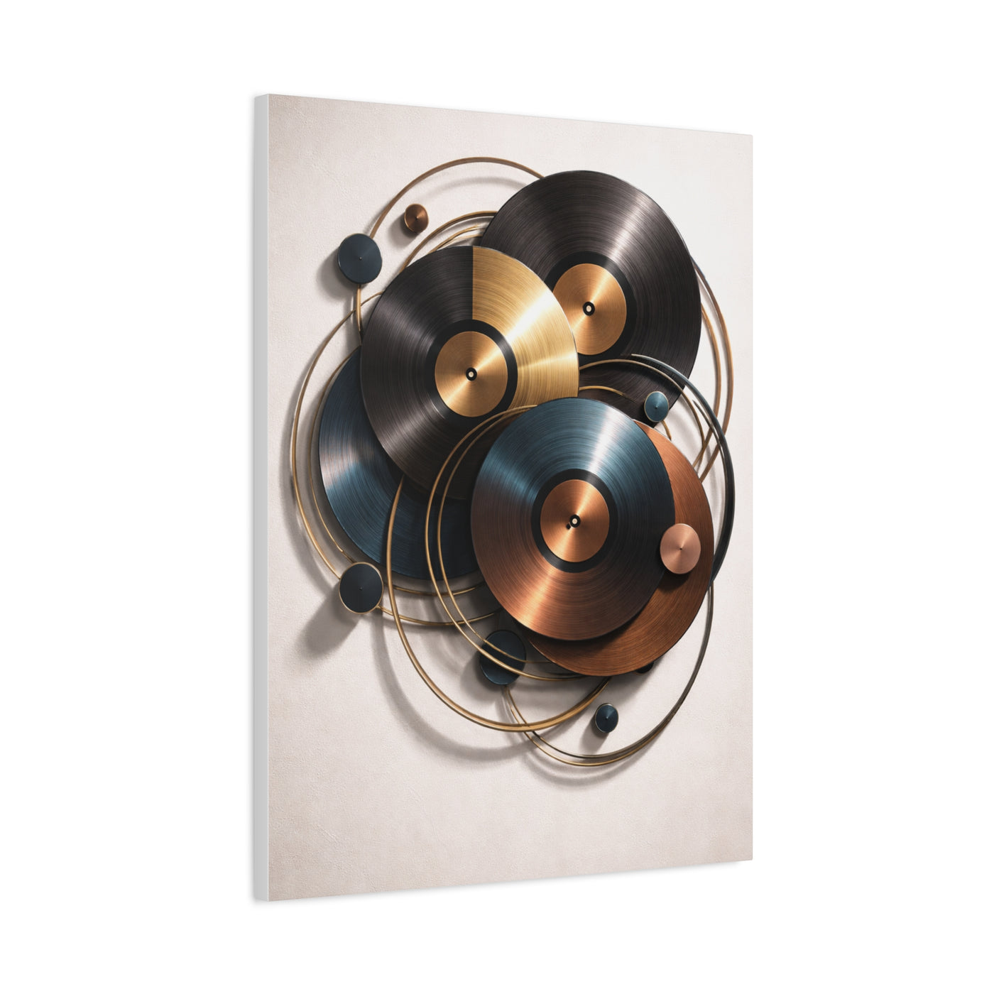 Abstract Vinyl Orbit Sculpture Wall Art & Canvas Print