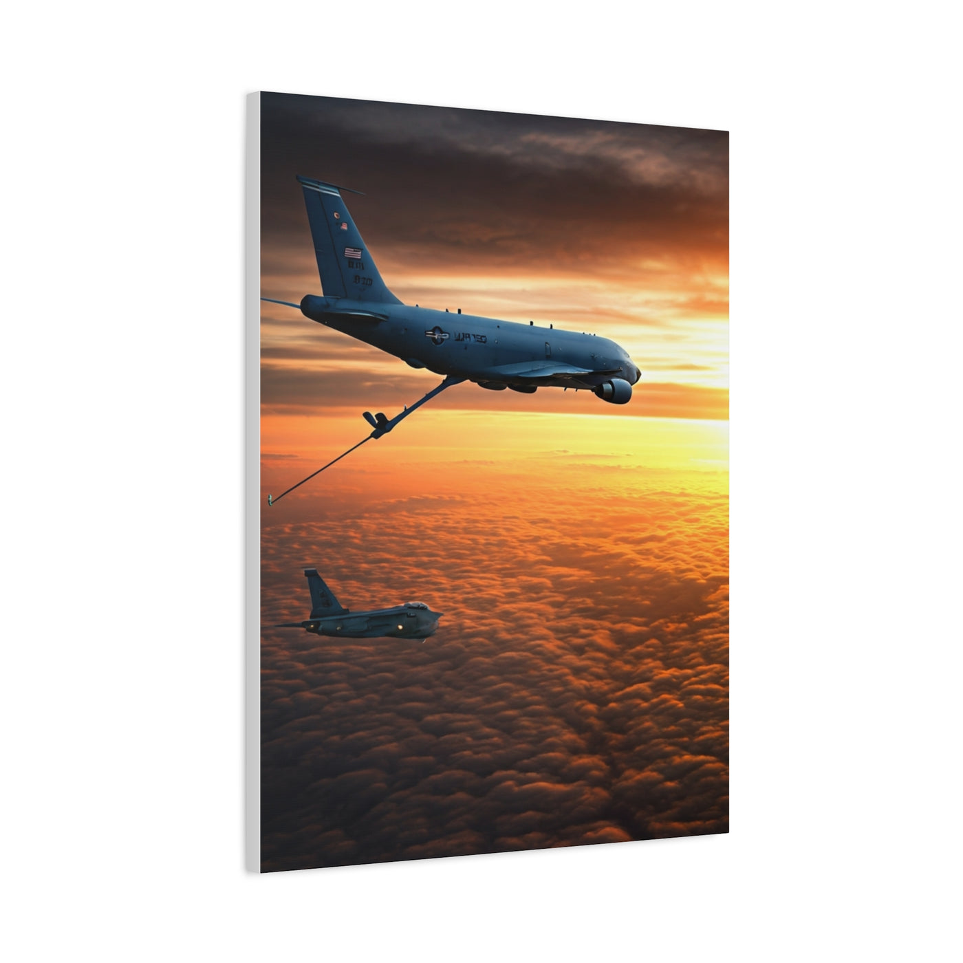 Sunset Passenger Jet Horizon Wall Art & Canvas Prints