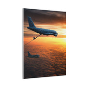 Sunset Passenger Jet Horizon Wall Art & Canvas Prints