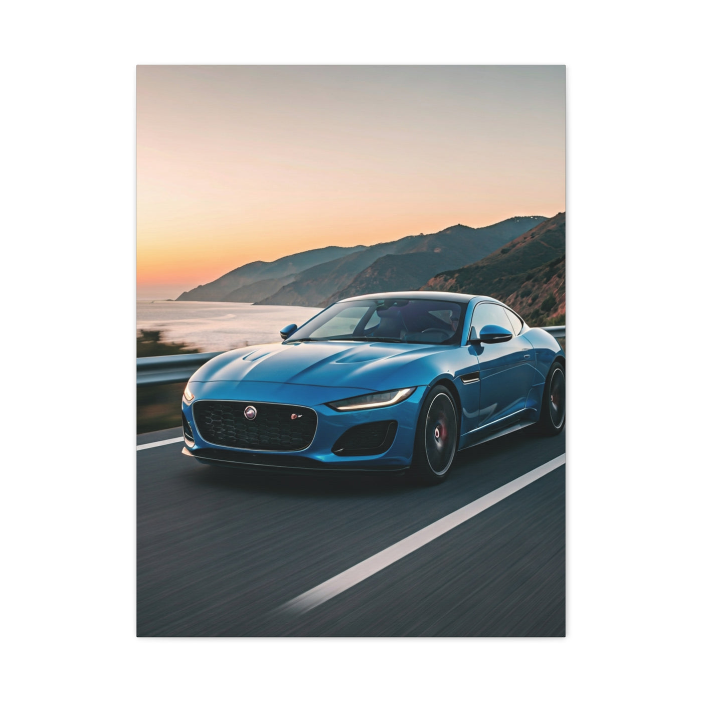 Jaguar F-Type Coastal Cliff Road Wall Art & Canvas Prints