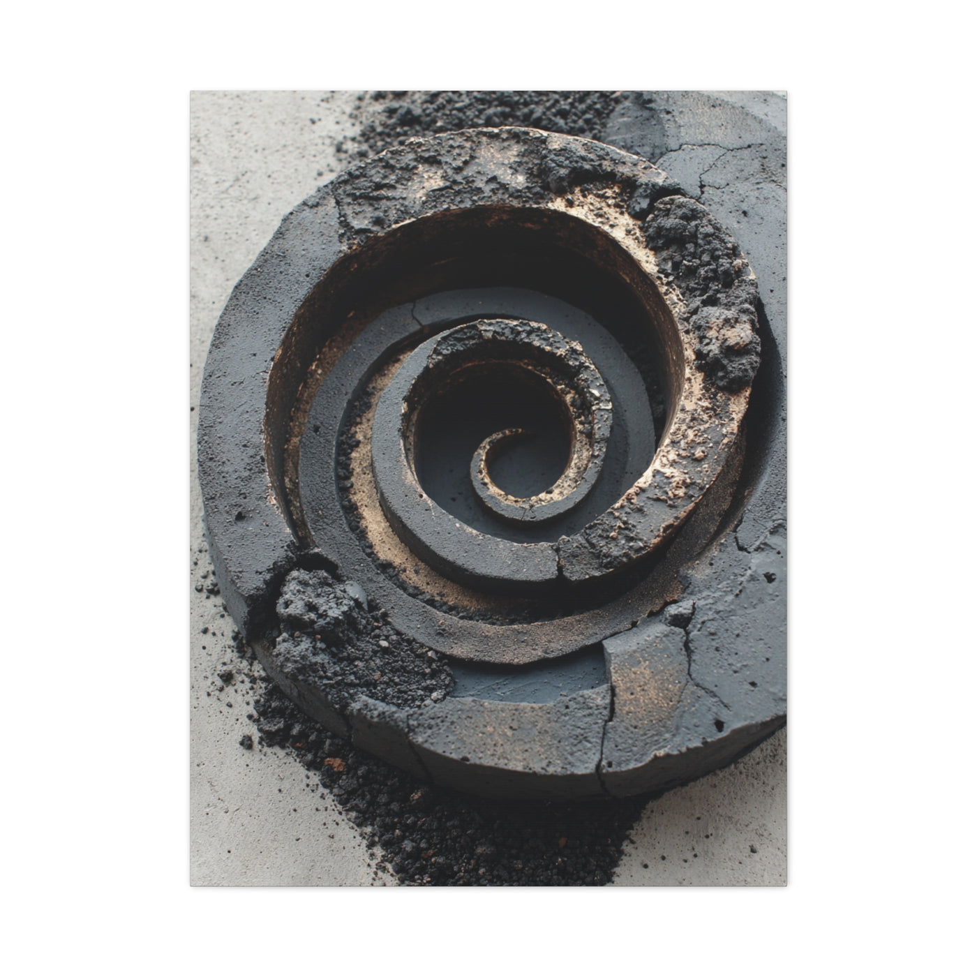 Industrial Spiral Form Abstraction Wall Art & Canvas Print