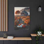 Pumpkin Patch Farm Path Wall Art & Canvas Print