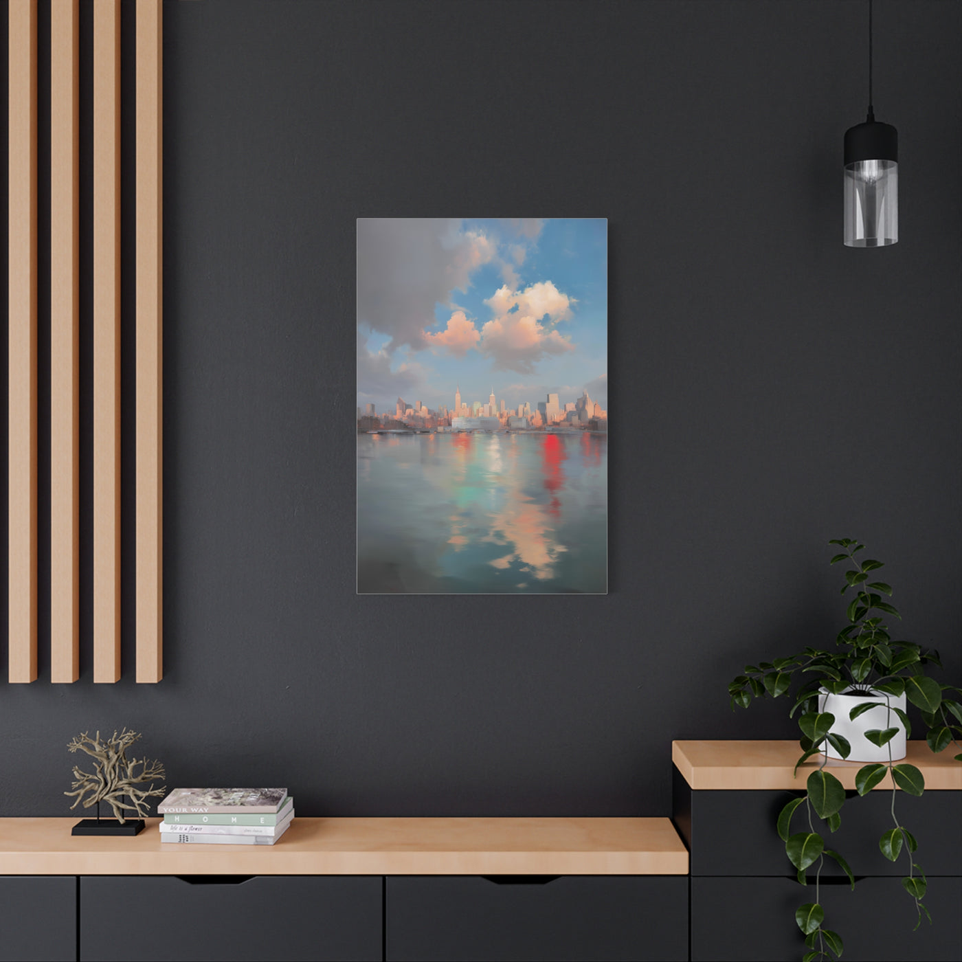New York Skyline Pastel Dawn Serenity Wall Art & Canvas Print