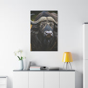 Mud-Covered Water Buffalo Close-Up Wall Art & Canvas Print