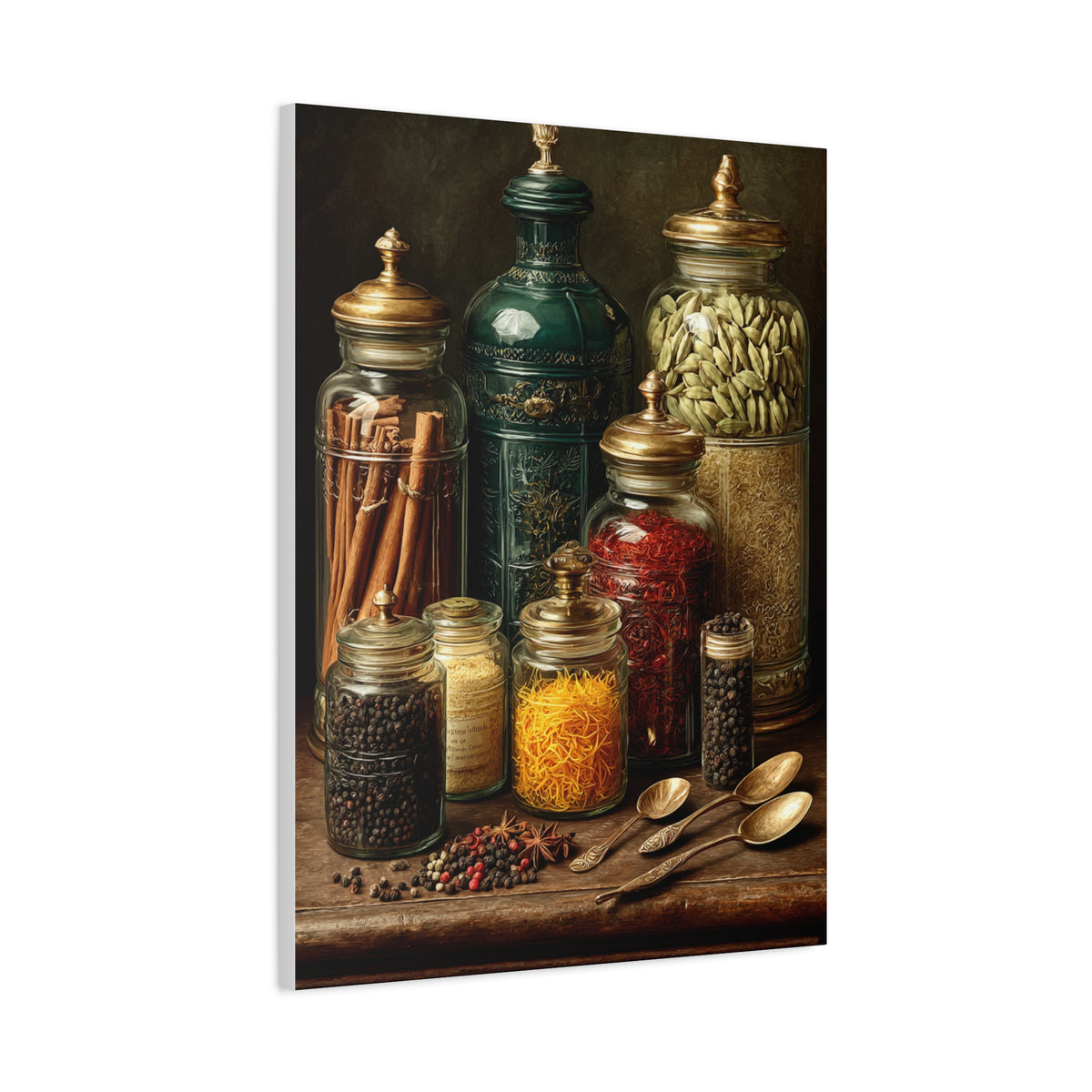 Premium Spice Jars Still Life Wall Art & Canvas Print