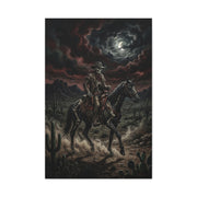 Moonlit Skeleton Rider Desert Journey Wall Art & Canvas Print