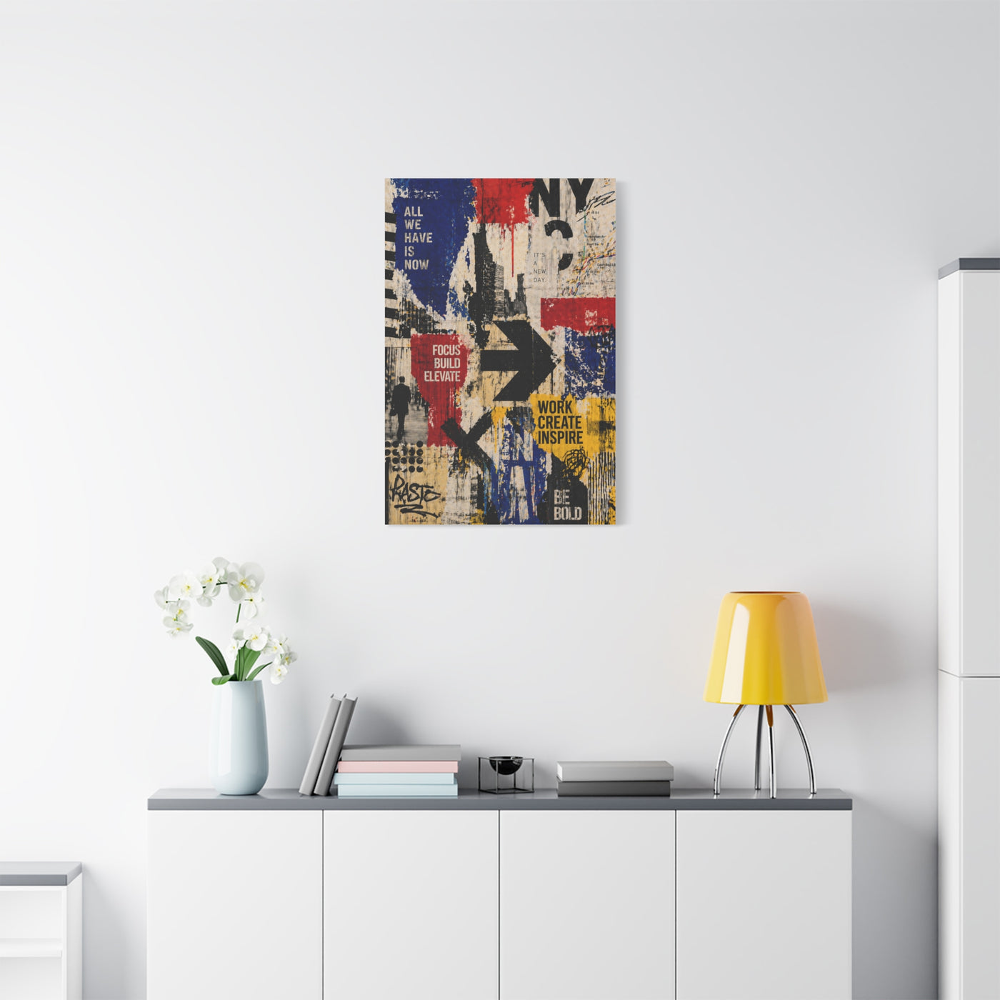 Urban Motivation Collage Statement Wall Art & Canvas Print