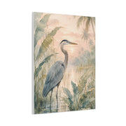 Soft Tropical Heron Marsh Landscape Tropical Wall Art & Canvas Print