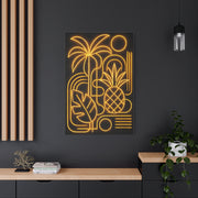 Neon Tropical Line Art Glow Composition Wall Art & Canvas Print