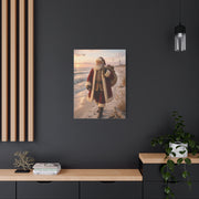Coastal Santa at Sunrise Wall Art & Canvas Print