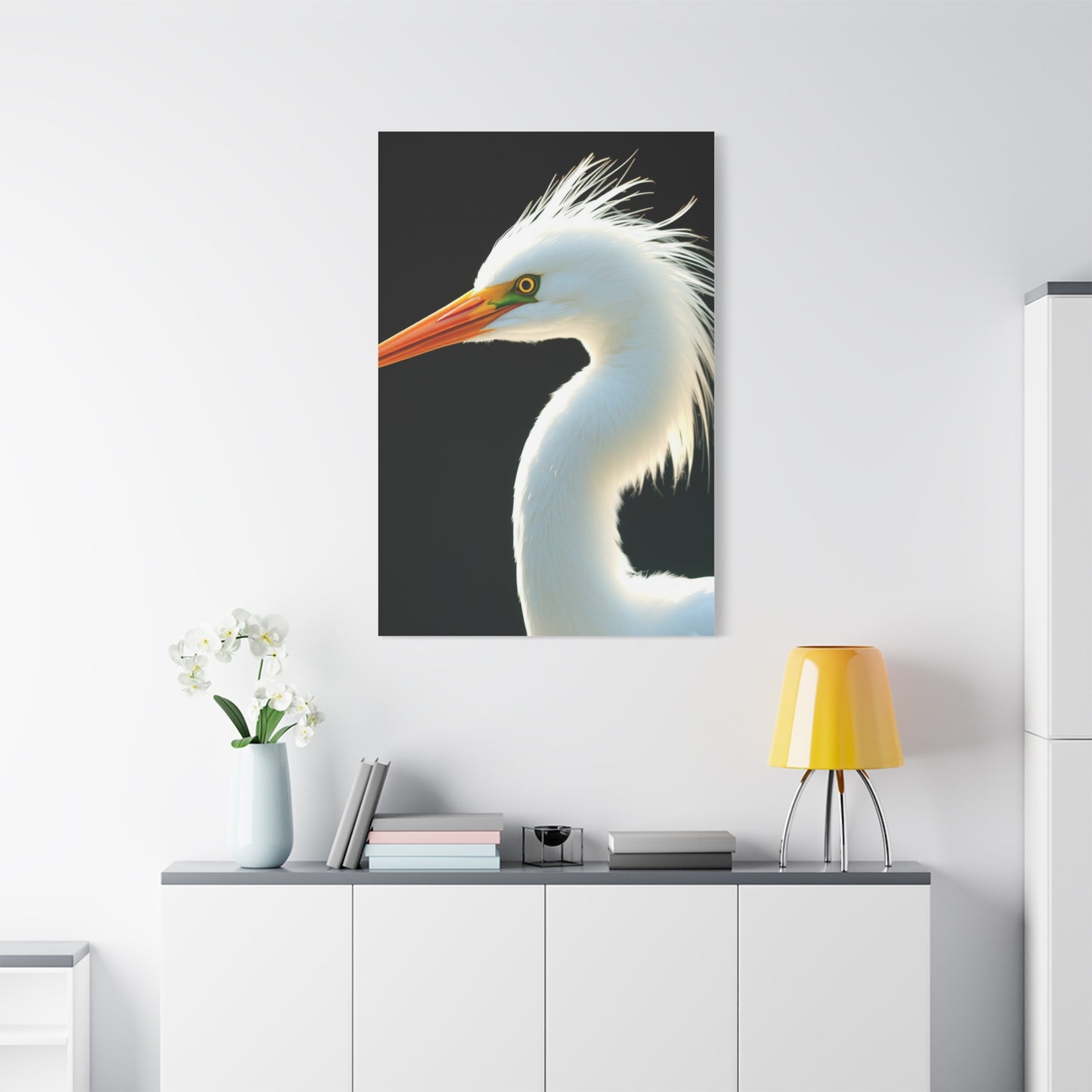 Masterpiece Egret Art Vision Wall Art & Canvas Print