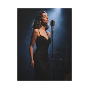 Jazz Vocalist Spotlight Elegance Wall Art & Canvas Print