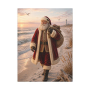 Coastal Santa at Sunrise Wall Art & Canvas Print