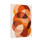 Overlapping Orange Circle Composition Wall Art & Canvas Print