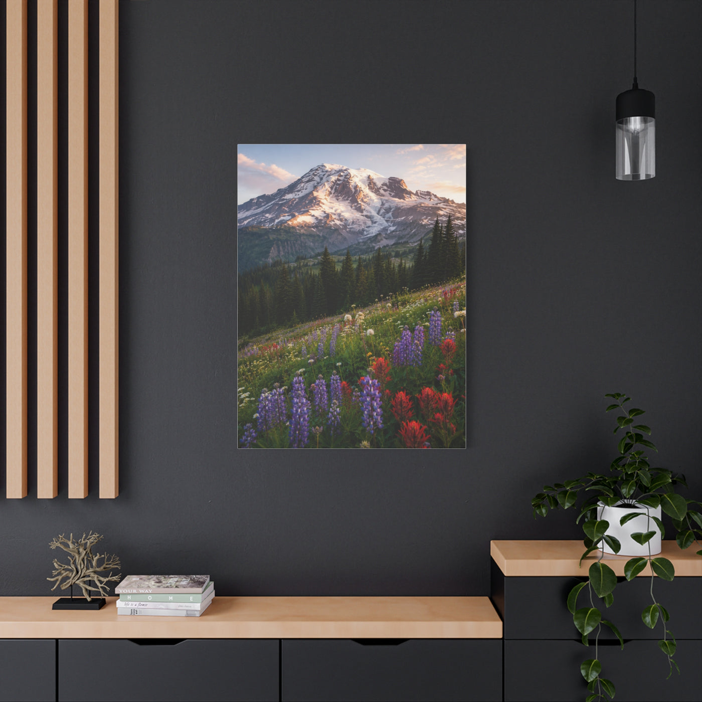 Mount Rainier Wildflower Meadow Wall Art & Canvas Print