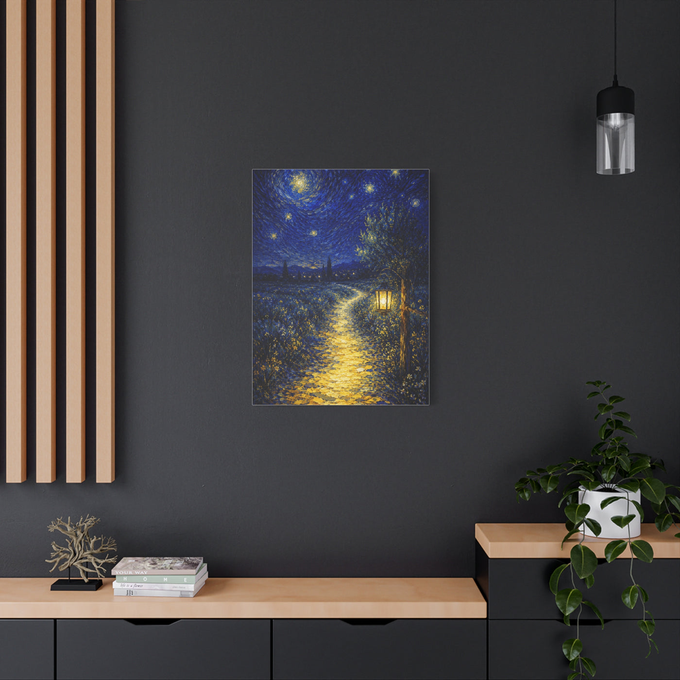 John 8:12 Lantern Path Scripture Wall Art & Canvas Print