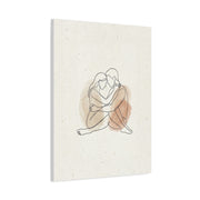 Minimal Line Art Intimate Embrace Wall Art & Canvas Print