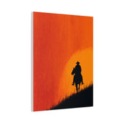 Cowboy Sunset Ridge Silhouette Wall Art & Canvas Print