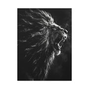Roaring Lion Monochrome Power Wall Art & Canvas Print