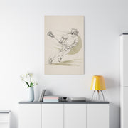 Minimal Lacrosse Motion Sports Wall Art & Canvas Print