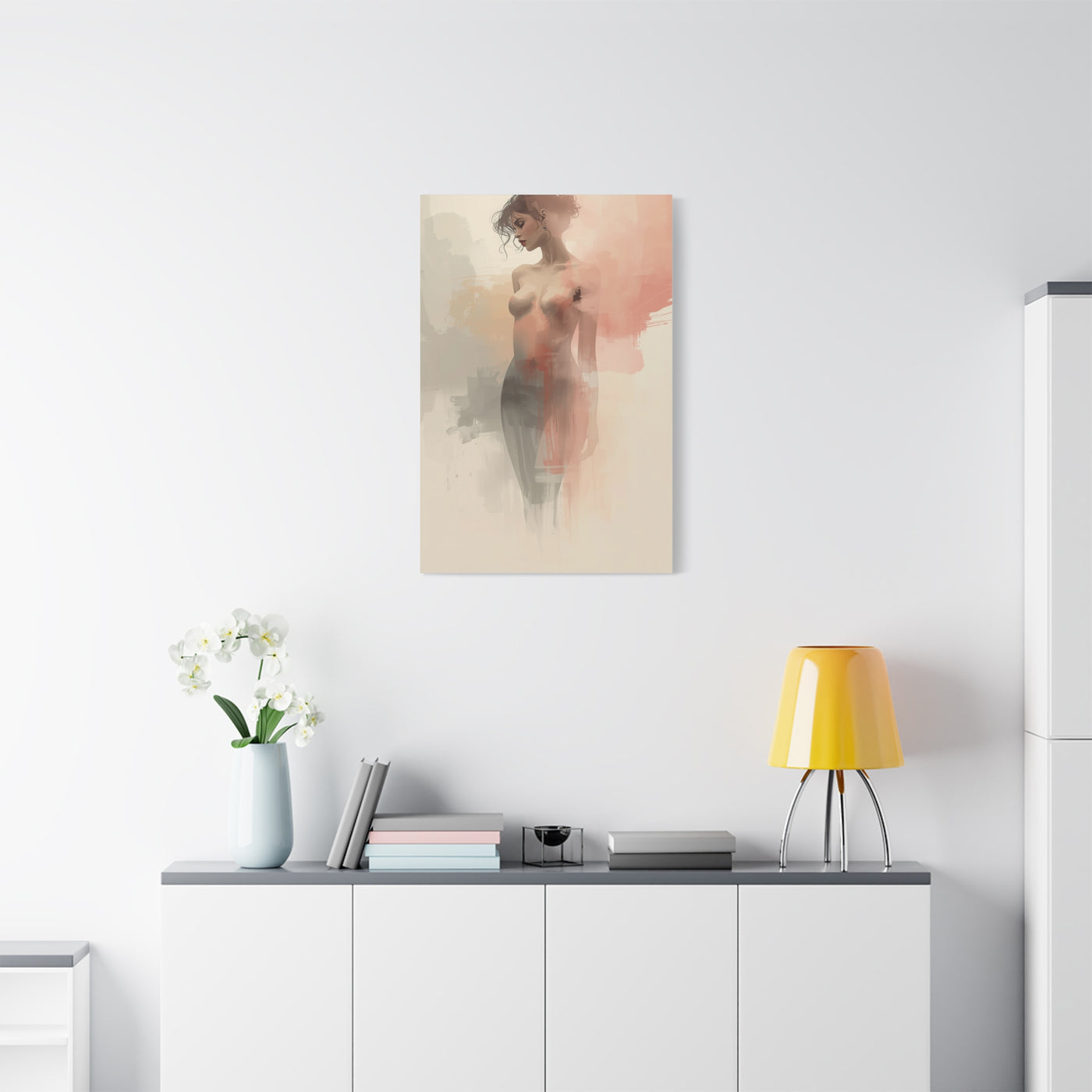 Soft Abstract Nude Silhouette Wall Art & Canvas Print