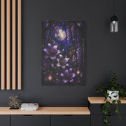 Stained Glass Violet Cathedral Garden Wall Art & Canvas Print