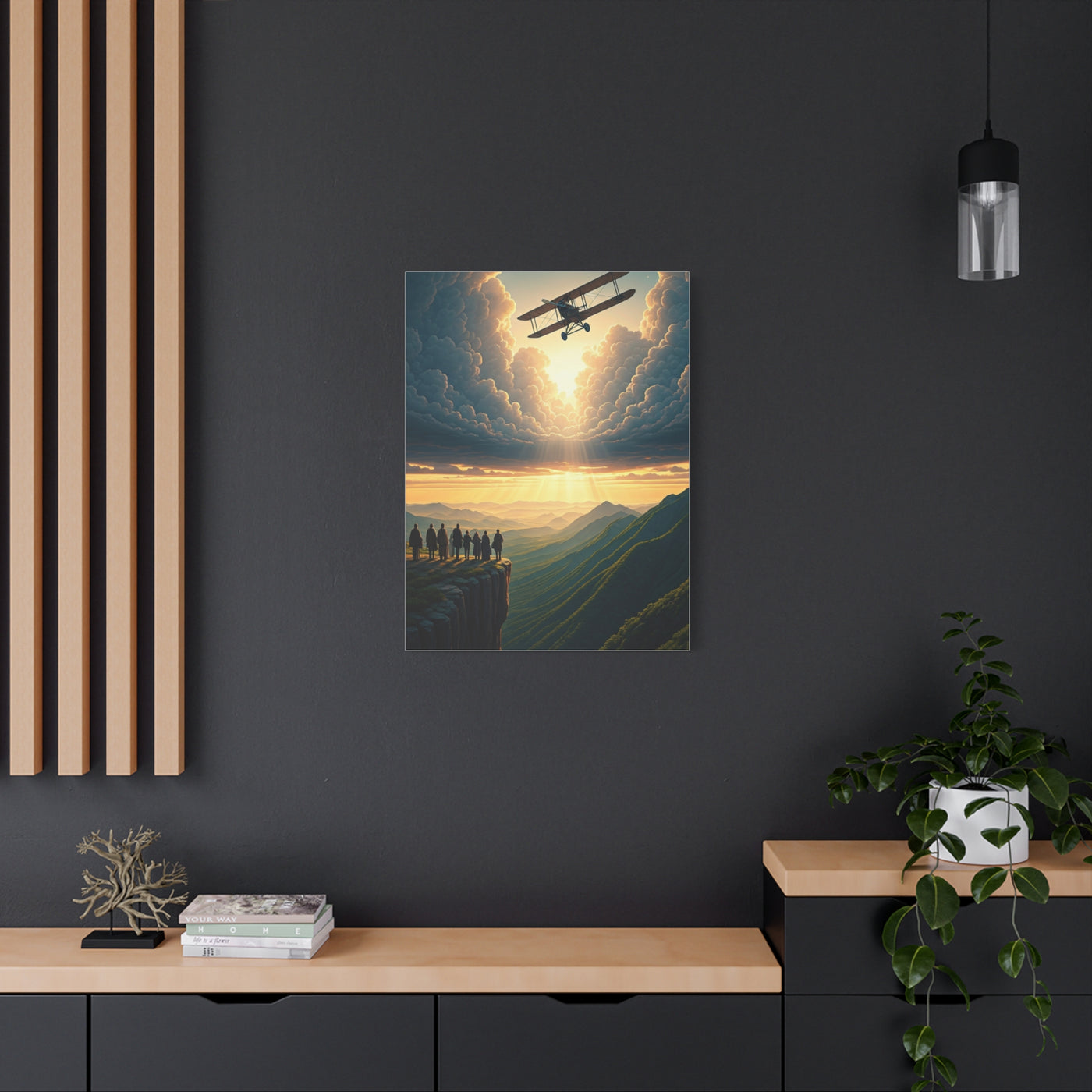 Vintage Airfield Dreams at Sunrise Wall Art & Canvas Prints