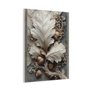 Autumn Oak Leaf Bas-Relief Wall Art & Canvas Print