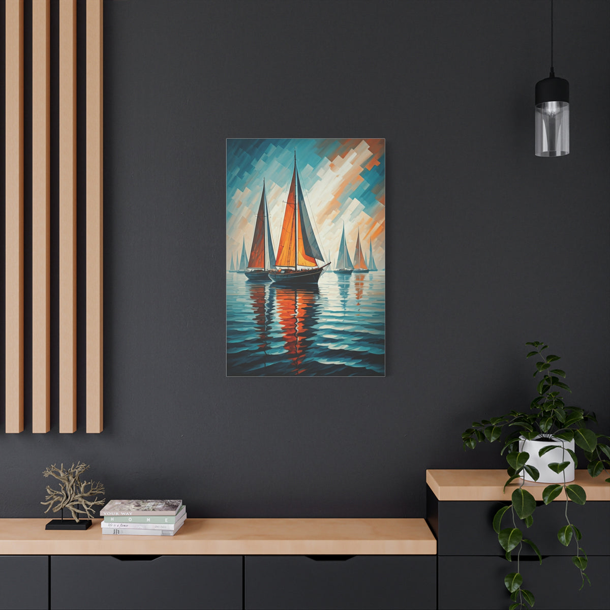 Crimson Sail Regatta Wall Art & Canvas Prints