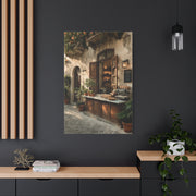 Rustic Italian Café Courtyard Wall Art & Canvas Print