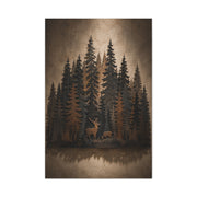 Forest Wildlife Silhouette Scene Trees Wall Art & Canvas Print