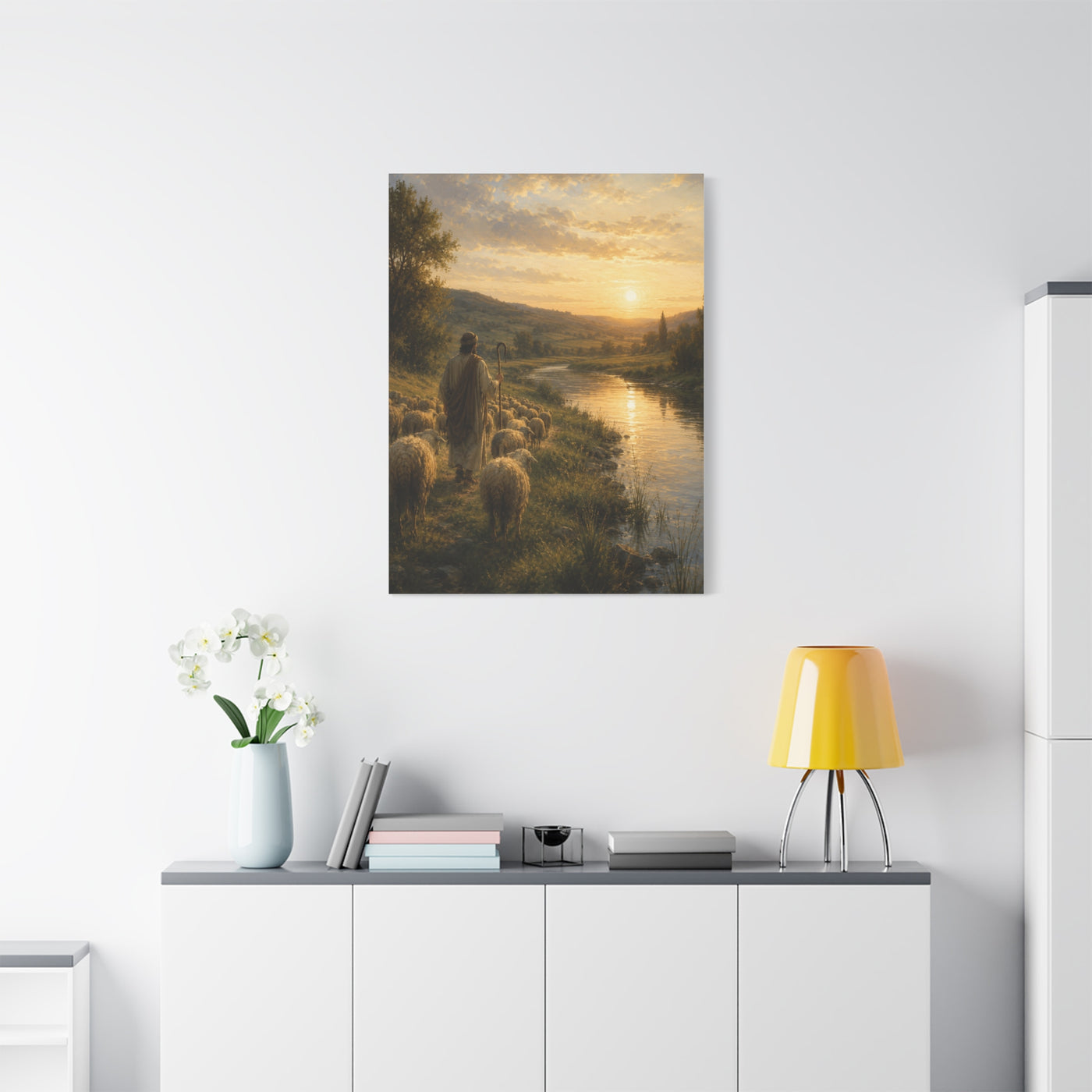 Psalm 23 Shepherd Beside Still Waters Scripture Wall Art & Canvas Print
